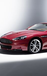 Превью обои aston martin, dbs, 2009, темно-алый, вид сбоку, стиль, астон мартин, авто