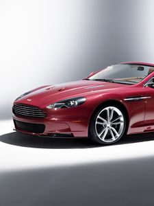 Превью обои aston martin, dbs, 2009, темно-алый, вид сбоку, стиль, астон мартин, авто