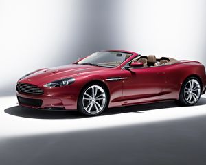 Превью обои aston martin, dbs, 2009, темно-алый, вид сбоку, стиль, астон мартин, авто