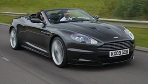 Превью обои aston martin, dbs, 2009, черный, вид спереди, авто, астон мартин, скорость