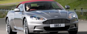 Превью обои aston martin, dbs, 2009, серый металлик, вид спереди, авто, астон мартин, природа