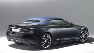 Превью обои aston martin, dbs, 2010, черный, матовый, вид сбоку, стиль, авто, тень