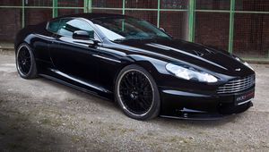 Превью обои aston martin, dbs, 2010, черный, вид сбоку, спорт, астон мартин, авто