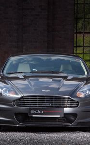 Превью обои aston martin, dbs, 2010, серый, вид спереди, спорт, астон мартин