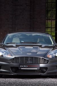 Превью обои aston martin, dbs, 2010, серый, вид спереди, спорт, астон мартин