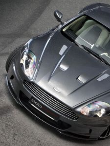 Превью обои aston martin, dbs, 2010, серый, вид сверху, стиль, астон мартин, авто