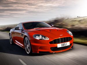 Превью обои aston martin, dbs, 2011, красный, вид спереди, стиль, астон мартин, авто, природа