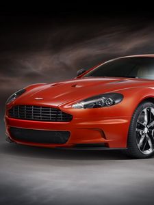 Превью обои aston martin dbs, 2011, красный, вид сбоку, спорт, астон мартин, авто