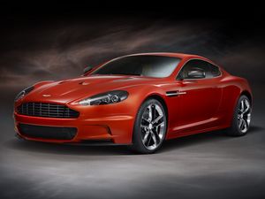 Превью обои aston martin dbs, 2011, красный, вид сбоку, спорт, астон мартин, авто