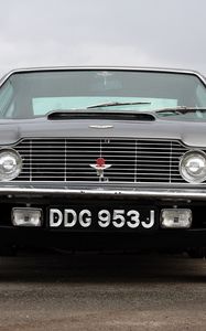 Превью обои aston martin dbs, v8, 1969, серый, вид спереди, ретро, астон мартин, авто