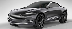 Превью обои aston martin, dbx, концепт, черный, вид сбоку