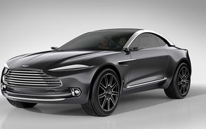 Превью обои aston martin, dbx, концепт, черный, вид сбоку