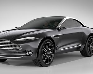 Превью обои aston martin, dbx, концепт, черный, вид сбоку