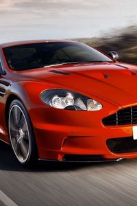 Превью обои aston martin, красный, авто, стиль, движение