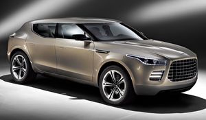 Превью обои aston martin, lagonda, concept, 2009, коричневый, вид сбоку, концепт кар, авто