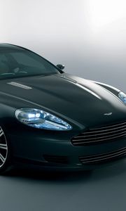 Превью обои aston martin, rapide, 2006, черный, вид спереди, концепт кар, астон мартин, стиль