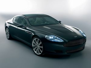 Превью обои aston martin, rapide, 2006, черный, вид спереди, концепт кар, астон мартин, стиль