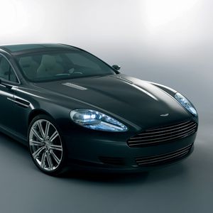 Превью обои aston martin, rapide, 2006, черный, вид спереди, концепт кар, астон мартин, стиль