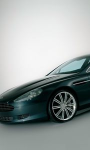 Превью обои aston martin, rapide, 2006, черный, вид сбоку, концепт кар, астон мартин, стиль