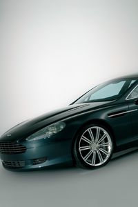 Превью обои aston martin, rapide, 2006, черный, вид сбоку, концепт кар, астон мартин, стиль