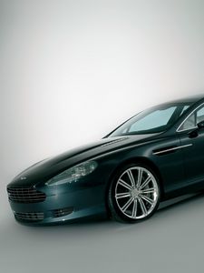 Превью обои aston martin, rapide, 2006, черный, вид сбоку, концепт кар, астон мартин, стиль