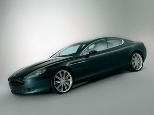 Превью обои aston martin, rapide, 2006, черный, вид сбоку, концепт кар, астон мартин, стиль