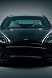 Превью обои aston martin, rapide, 2006, черный, вид спереди, концепт кар, авто, астон мартин