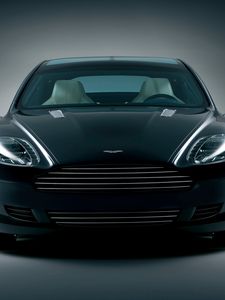 Превью обои aston martin, rapide, 2006, черный, вид спереди, концепт кар, авто, астон мартин