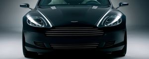 Превью обои aston martin, rapide, 2006, черный, вид спереди, концепт кар, авто, астон мартин