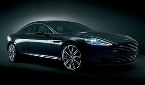 Превью обои aston martin, rapide, 2006, черный, вид сбоку, концепт кар, астон мартин, стиль