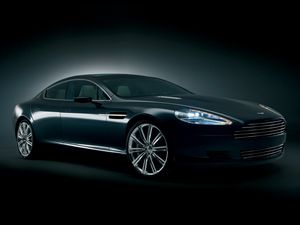 Превью обои aston martin, rapide, 2006, черный, вид сбоку, концепт кар, астон мартин, стиль