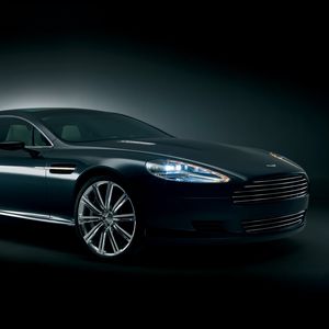 Превью обои aston martin, rapide, 2006, черный, вид сбоку, концепт кар, астон мартин, стиль