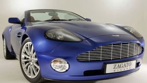 Превью обои aston martin, v12, vanquish, 2004, синий, вид спереди, стиль, астон мартин, авто