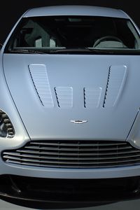 Превью обои aston martin, v12, zagato, 2007, вид спереди, голубой металлик, стиль, астон мартин, авто