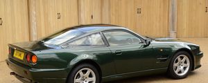 Превью обои aston martin, v8, vantage, 1993, зеленый, вид сбоку, авто, астон мартин