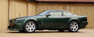 Превью обои aston martin, v8, vantage, 1993, зеленый, вид сбоку, авто, астон мартин