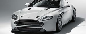 Превью обои aston martin, v8, vantage, 2010, белый, вид спереди, стиль, астон мартин, авто