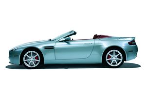 Превью обои aston martin, v8, vantage, 2006, кабриолет, зеленый, вид сбоку, астон мартин, авто