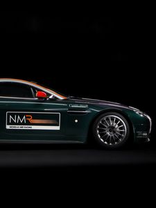 Превью обои aston martin, v8, vantage, 2009, зеленый, вид сбоку, спорт, астон мартин, стиль