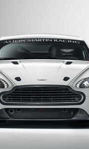 Превью обои aston martin, v8, vantage, 2010, белый, вид спереди, стиль, астон мартин, авто