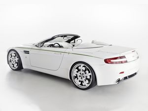 Превью обои aston martin, v8, vantage, 2010, белый, вид сбоку, стиль, астон мартин, авто