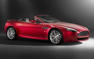 Превью обои aston martin, v8, vantage, 2008, красный, вид сбоку, астон мартин, стиль