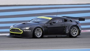 Превью обои aston martin, v8, vantage, 2008, черный, вид сбоку, спорт, астон мартин, скорость