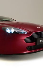 Превью обои aston martin, v8, vantage, 2007, вишневый, вид спереди, стиль