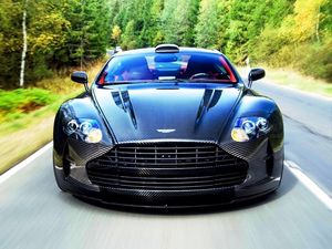 Превью обои aston martin, vanquish, 2015, вид спереди, движение