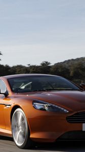 Превью обои aston martin, virage, вид сбоку