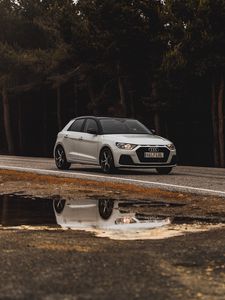 Превью обои audi a1 sport, audi, автомобиль, вид сбоку