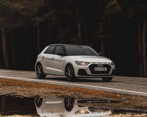 Превью обои audi a1 sport, audi, автомобиль, вид сбоку