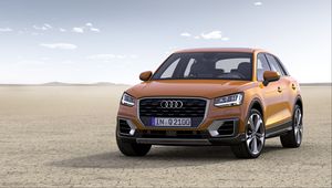 Превью обои audi q2, audi, автомобиль, коричневый, пустыня