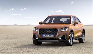 Превью обои audi q2, audi, автомобиль, коричневый, пустыня